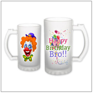Happy Birthday Bro Frosted Beer Mug – FBMD1003