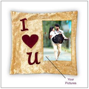 Golden Love Cushion – Velvet Cushion