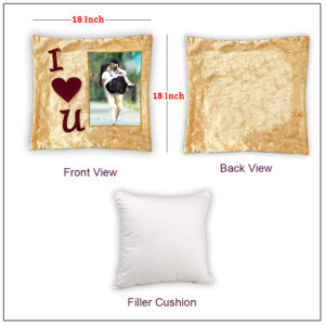 Golden Love Cushion – Velvet Cushion