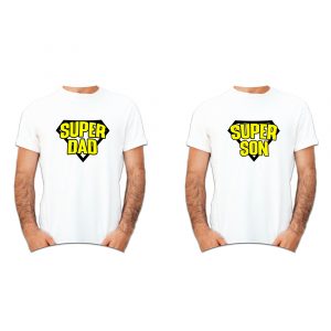 Special Super Dad and Son T-Shirt Combo
