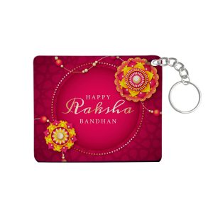 Raksha Bandhan Special Square Wooden Keyring