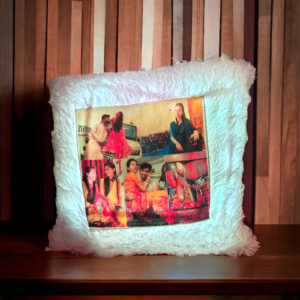 Customized LED Square Fur Cushion