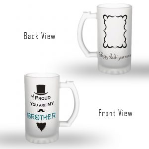 Raksha Bandhan Special Glass Beer Mug For Brother
