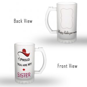 Raksha Bandhan Special Glass Beer Mug For Sister