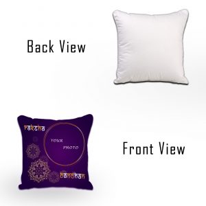 Special Raksha Bandhan White Square Cushion