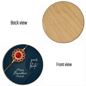 RakshaBandhan Special Round Wooden Coaster