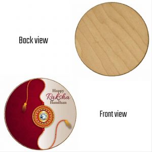 Raksha Bandhan Special Round Wooden Coaster