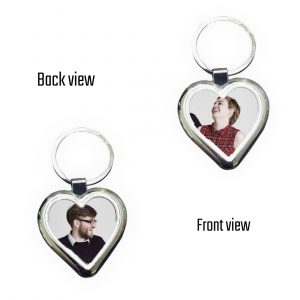 Customized Heart Metal Keyring – Double Side Printed Metal Keyring