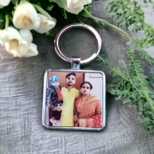 Customized Square Metal Keyring – Double Side Printed Metal Keyring