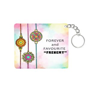 Rakshabandhan Special Square Wooden Keyring – DEPSQWDKR2021-3