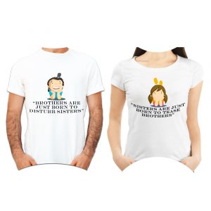 Raksha Bandhan T-Shirt Combo -For Brother and Sister – DPKDNTS2021-5