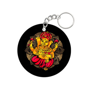Ganesh Chaturthi Special Round Keyring – SHRCCWDKR-4