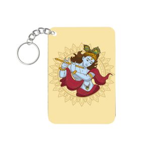 Janmashtami Special Rectangle Wooden Keyring – SHRRCWDKR2021-2
