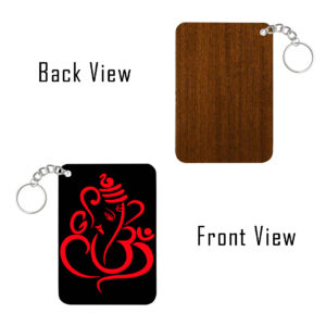 Ganesh Chaturthi Special Rectangle Wooden Keyring – SHRRCWDKR2021-4
