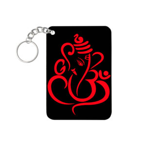 Ganesh Chaturthi Special Rectangle Wooden Keyring – SHRRCWDKR2021-4