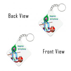 Janmashtami Special Plastic Square Keyring – SHRSQPLKR-1