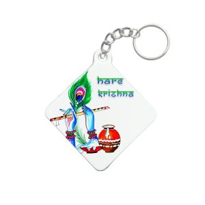 Janmashtami Special Plastic Square Keyring – SHRSQPLKR-1