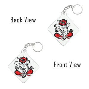 Ganesh Ji Special MDF Square Keyring – SHRSQPLKR-6