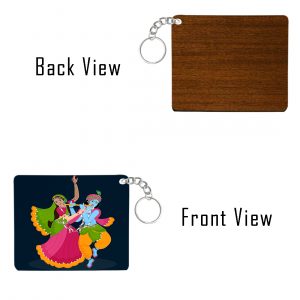 Janmashtami Special Wooden Square Keyring – SHRSQWDKR2021-2