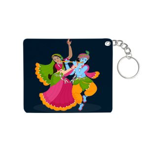 Janmashtami Special Wooden Square Keyring – SHRSQWDKR2021-2