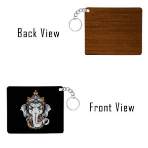 Ganesh Ji Wooden Square Keyring – SHRSQWDKR2021-5