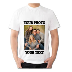 Customized  White  Round Neck T-Shirt