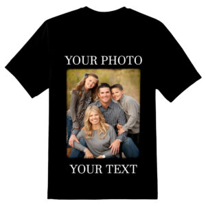Customized  Black  Round Neck T-Shirt