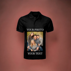 Customized  Black  Collar Polo T-Shirt