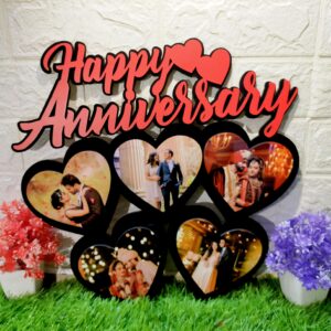 Customized Happy Anniversary 5 Picture Frame