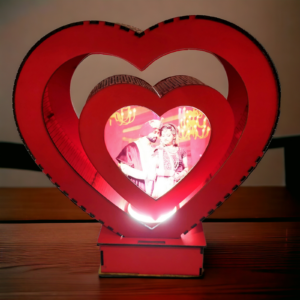 Customized Double Heart Rotational Lamp