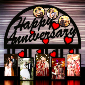 Customized Happy Anniversary 8 Picture Frame