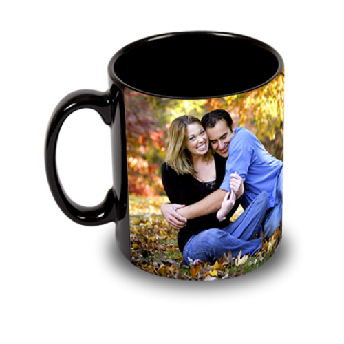 Blooming Prints Black Customized Mug